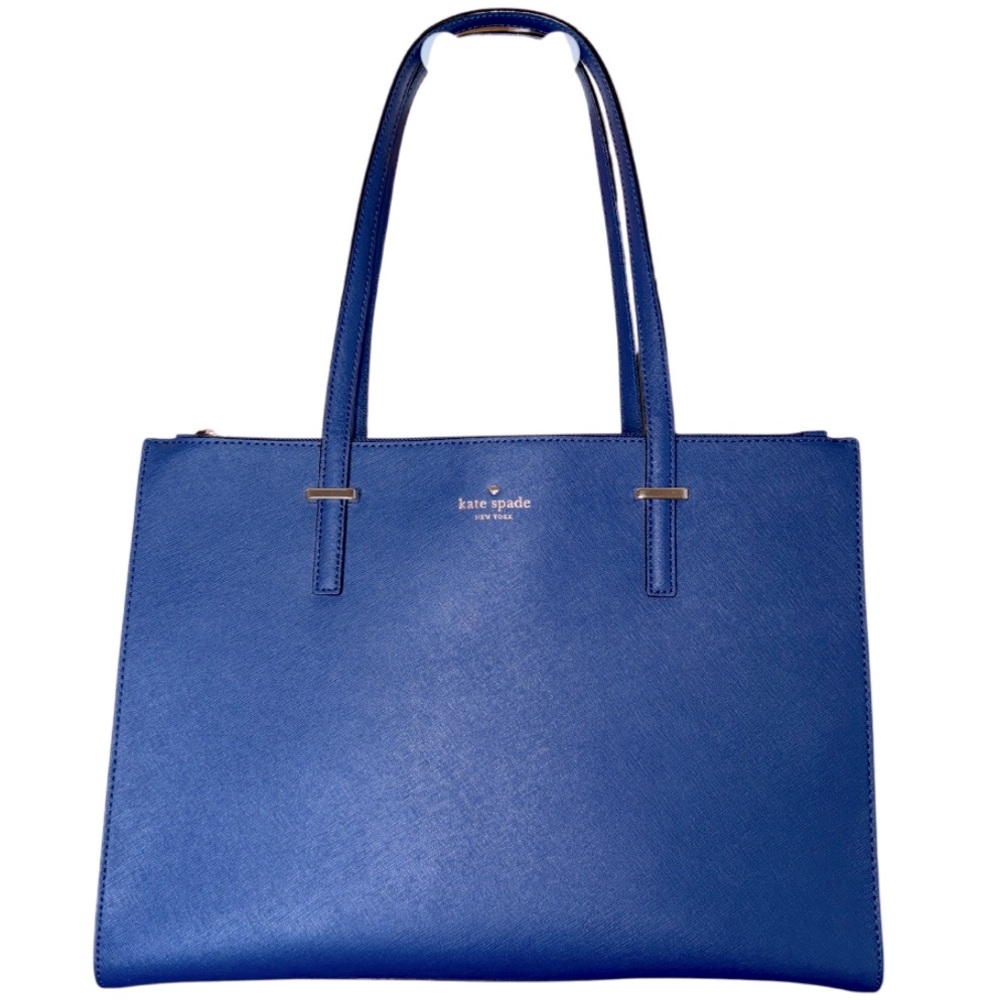 kate spade Blue Saffiano Leather Tote